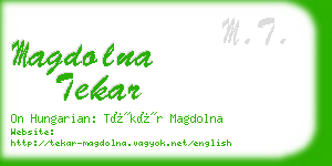 magdolna tekar business card